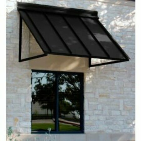 AWNTECH , Standing Seam 3-11/16'W x 2'H x 2'D Awning Black H22-3KN